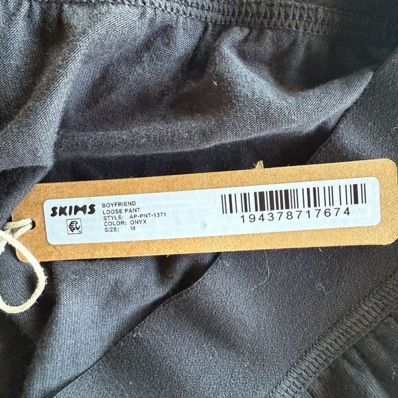 SKIMS Boyfriend Loose Pant Black Medium NWT - Picture 6 of 9